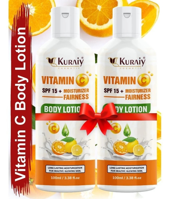 KURAIY Beautiful Vitamin C Body Lotion Whitening Body Moisrurizer Lotion Pack Of 2