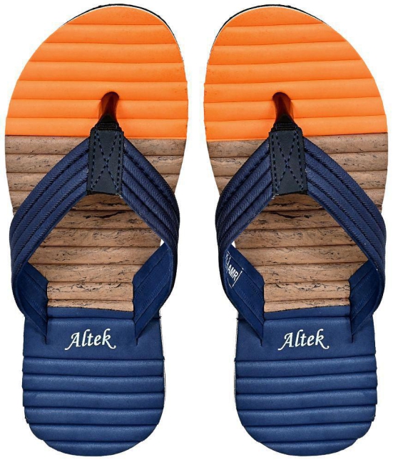 Altek - Orange Mens Thong Flip Flop - None