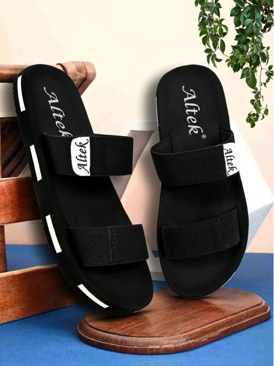 Altek Black Mens Slide Flip Flop - None