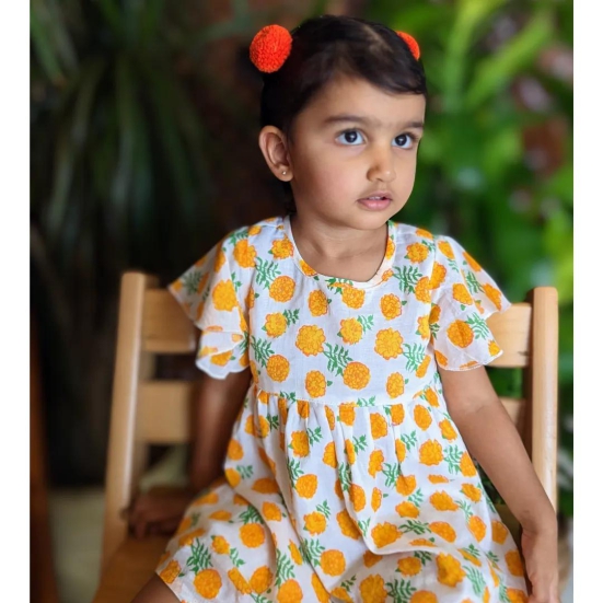 Malmal Dress | Marigold | 0-12Y-3-4Y