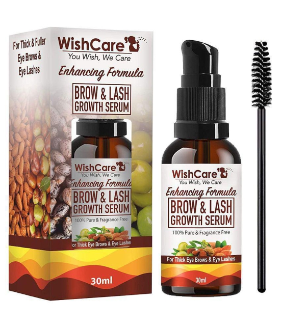 WishCare Brow & Lash Growth Serum - EyeBrow & Eyelash Growth Oil Eye Roller 30 mL