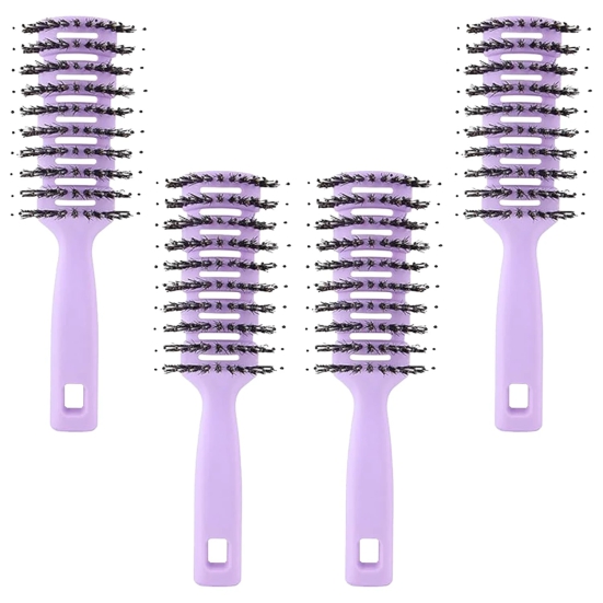 Homestic Hair Brush  Flexible Bristles Brush  Hair Brush with Paddle  Quick Drying Hair Brush  Suitable For All Hair Types  Round Vented Hair Brush  C13-X-PURP  Purple-Homestic Hair Brush | Flexi