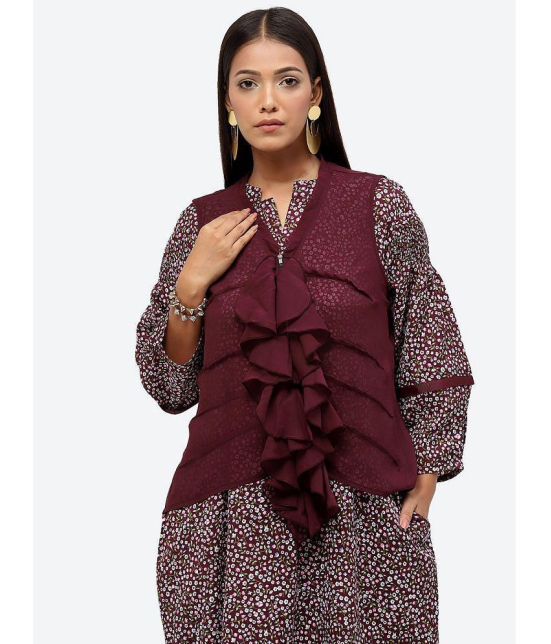 Baawri Polyester Blend Shrugs - Brown Single - None