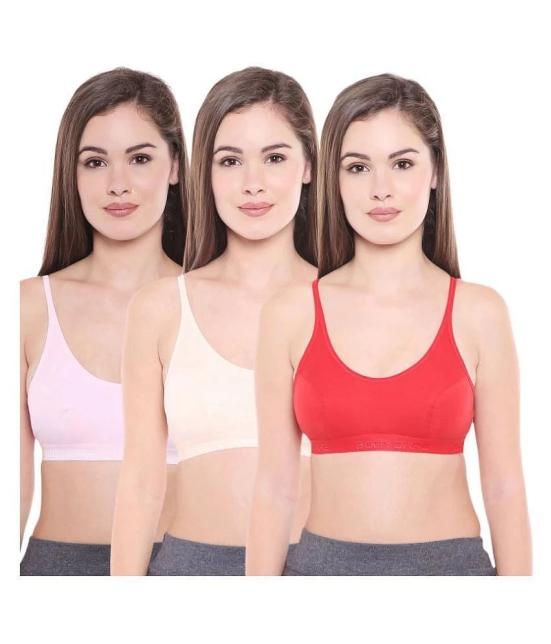 Bodycare Cotton Lycra Sports Bra - Multi Color - 30B