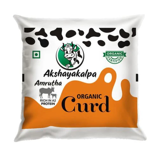 Akshayakalpa Amrutha A2 Organic Curd, 500 gm Pouch