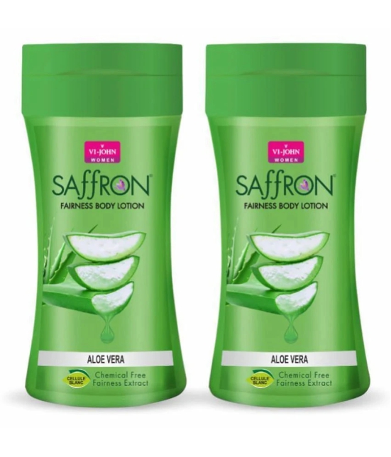 VI-JOHN Saffron Fairness Fliptop Aloevera Body Lotion 250ml Each (500ml) - Pack of 2