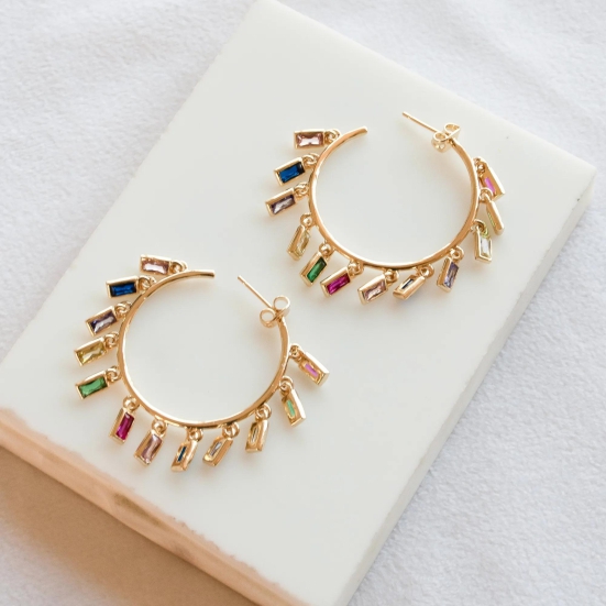 Rectangular Hoop Earrings