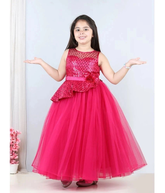 Toy Balloon Kids Magenta Net Girls Gown ( Pack of 1 ) - None