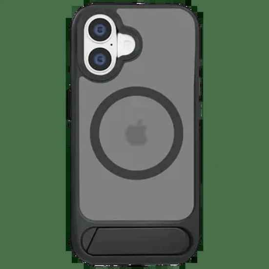 Croma TPU Back Cover with Tempered Glass for Apple iPhone 16 Plus (Magsafe Compatible, Matt Black)