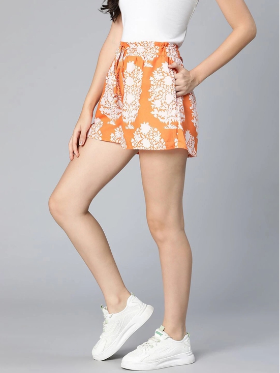 Oxolloxo Women Floral Printed Shorts