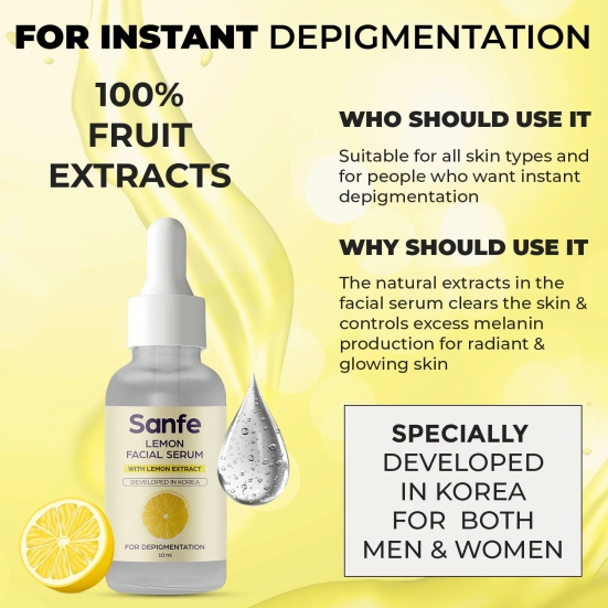 Sanfe Instant Depigmentation Lemon Facial Serum - 10ml-Sanfe Instant Depigmentation Lemon Facial Serum - 10ml