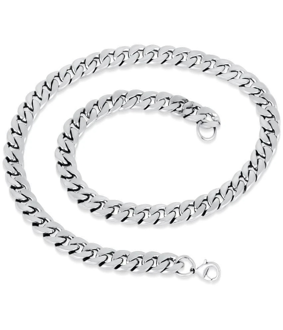 Thrillz Stylish Matte Finish Neck Chain For Men & Boys (Silver) - None