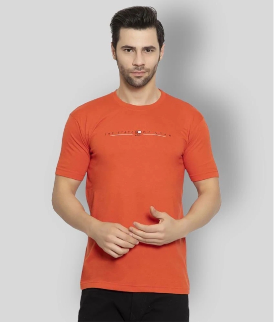 Zeffit - Cotton Blend Regular Fit Rust Mens Sports T-Shirt ( Pack of 1 ) - None