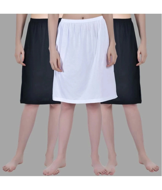 AIMLY Black Cotton Womens Straight Skirt ( Pack of 3 ) - None