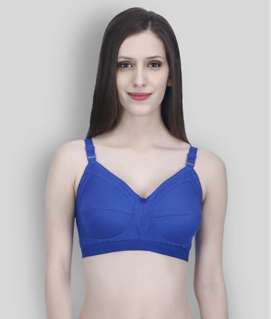 Elina Pack of 1 Cotton Non Padded Womens T-Shirt Bra ( Blue ) - None