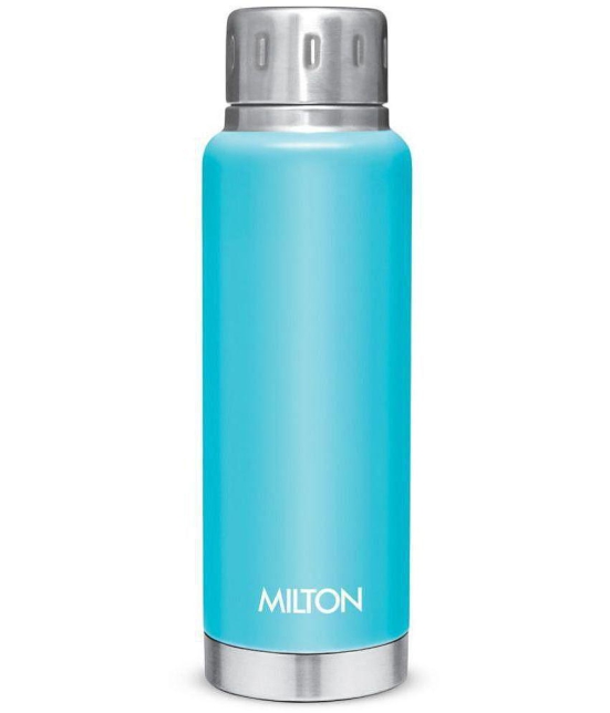 Milton Elfin 300 Thermosteel 24 Hours Hot and Cold Water Bottle, 300 ml, Light Blue - Blue