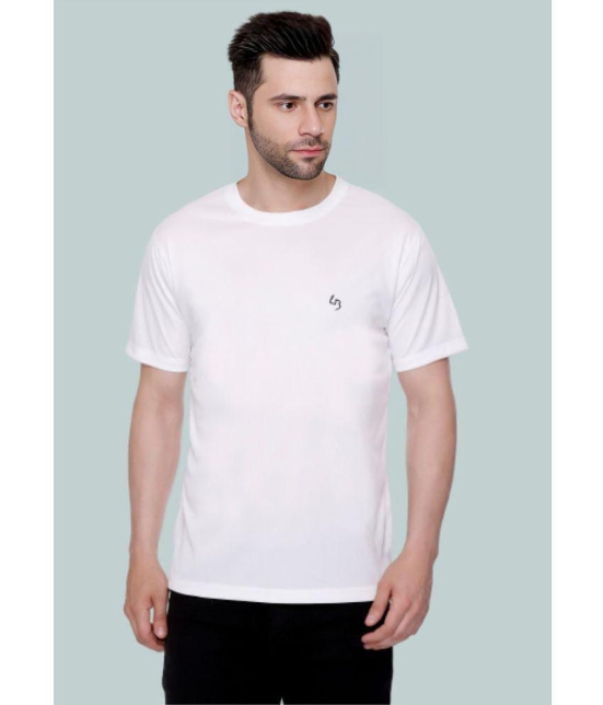 LEEBONEE - White Polyester Regular Fit Men's T-Shirt ( Pack of 1 ) - None