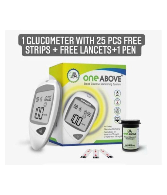 One Above Glucometer kit with 25 strips Expiry March 2024