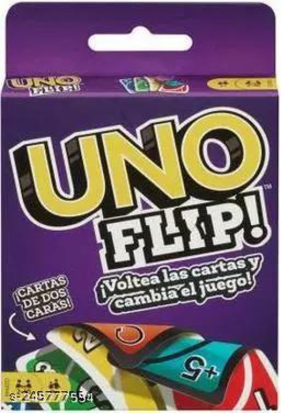 Uno Flip Side Card Game With Double Sided For Adults