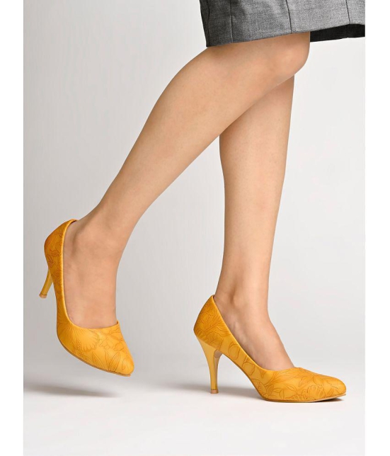 Shoetopia Yellow Women''s Pumps Heels - None