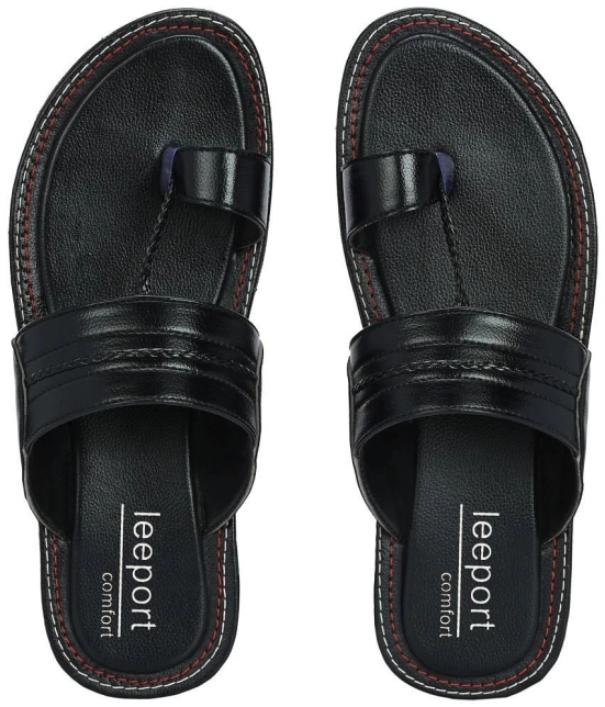 Leeport Black Mens Daily Slipper - None