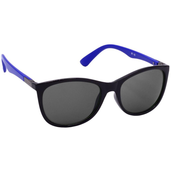 Hrinkar Grey Cat-eye Sunglasses Styles Black, Blue Frame Glasses for Women - HRS-BT-06-BK-BU-BK