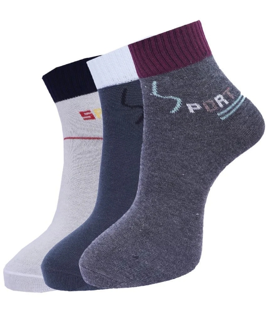 Dollar Cotton Ankle Length Socks Pack of 3 - Multi