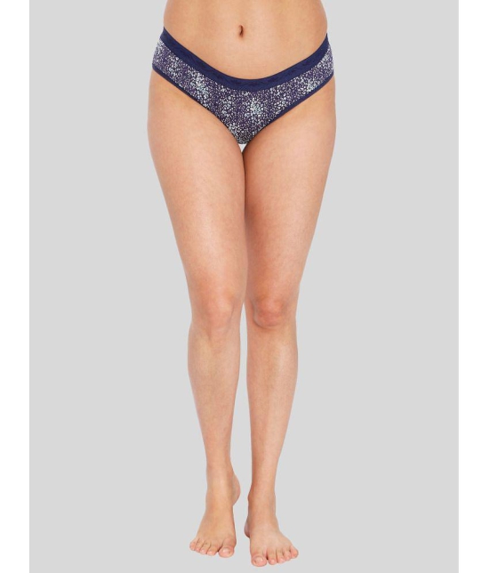 ILRASO - Navy Blue Cotton Printed Women's Briefs ( Pack of 1 ) - None