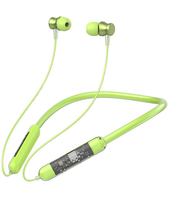 Tecsox In-the-ear Bluetooth Headset with Upto 30h Talktime Deep Bass - Green - Green