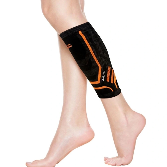 TYNOR Calf and Shin Support Air Pro, 1 Unit (Colour - ORANGE, Size - L) by Total Sporting And Fitness Solutions Pvt Ltd