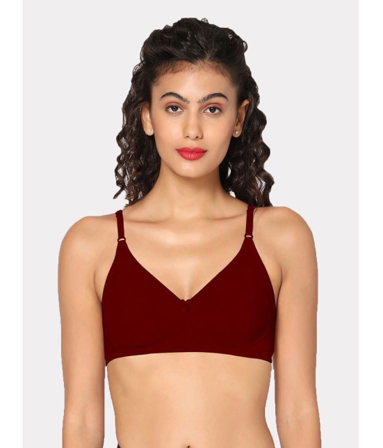 In Shape Lingerie - Maroon Cotton Non Padded Women's T-Shirt Bra ( Pack of 1 ) - None