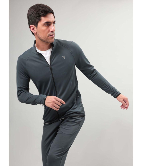 Technosport Grey Polyester Men's Running Jacket ( Pack of 1 ) - 2XL