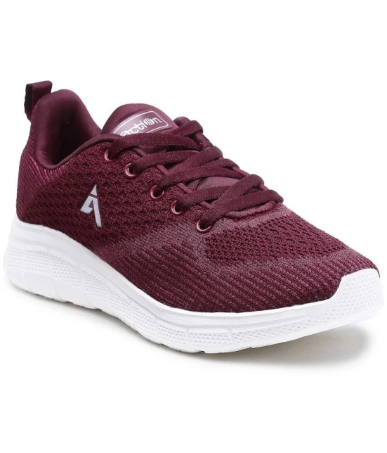 Action - Burgundy Womens Running Shoes - None