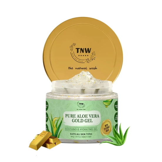 Pure Aloe Vera Gold Gel (With 90% Aloe Vera & 24 Carat Gold Leaves)