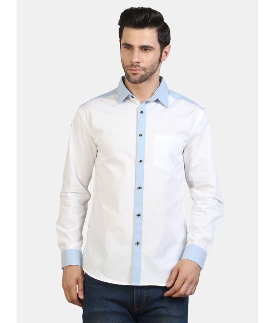 Life Roads - White Cotton Slim Fit Men's Casual Shirt ( Pack of 1 ) - None