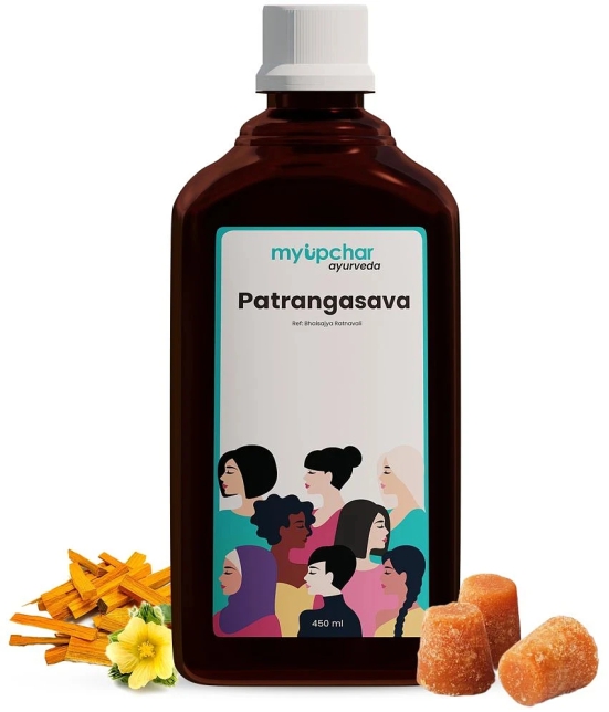 myUpchar Ayurveda Patrangasava - Useful in Periods, Mood Swings, Weakness, Improve Digestion and Hemoglobin Levels - 450ml