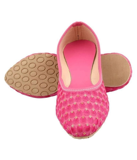 Apratim Pink Ethnic Footwear - None