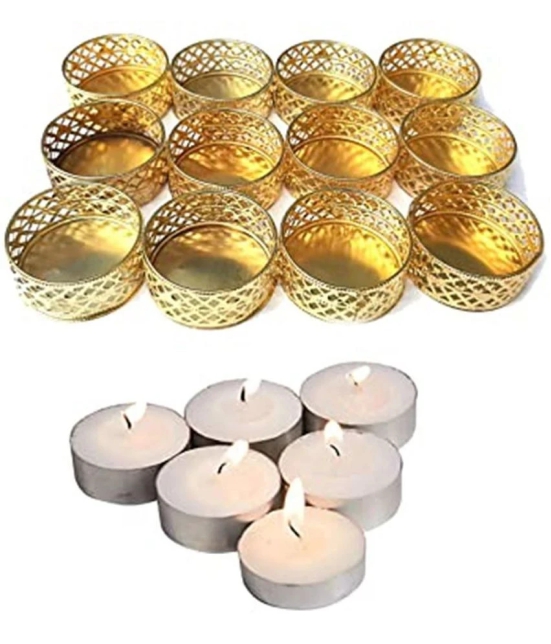 thrifkart Assorted Floor Brass Tea Light Holder - Pack of 1