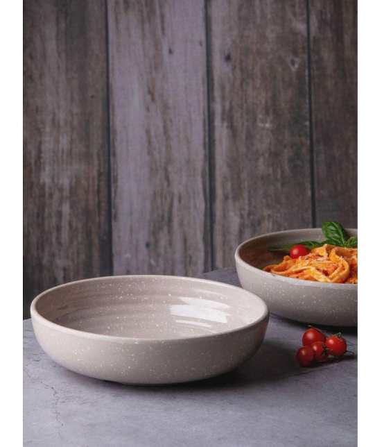 GoodHomes 2 Pcs Melamine Grey Full Plate - Grey