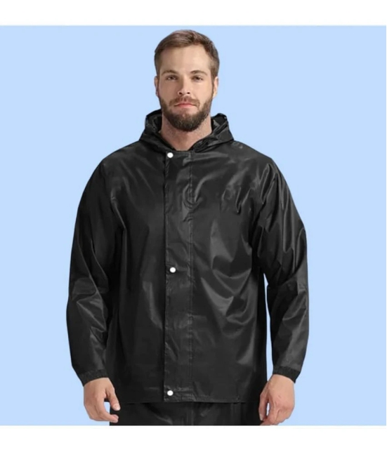 PPTHEFASHIONHUB Black Polyester Mens Raincoat ( Pack of 1 ) - M