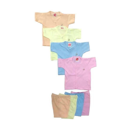 Basisc 4 Cotton Hosiery Shirt With 4 Pant Set - BC04