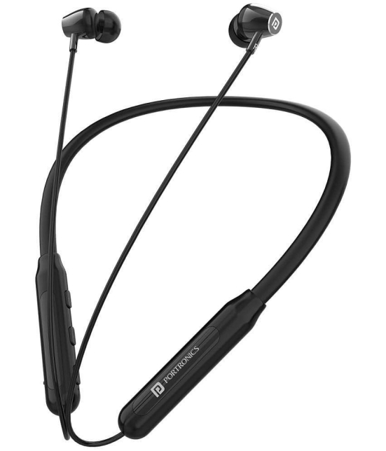 Portronics - Wireless Bluetooth Headset - Black