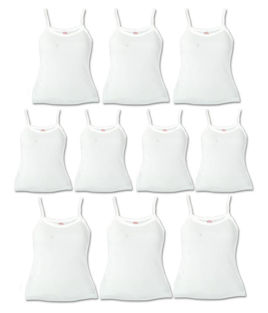 HAP Lovly white Camisole for Girls/inners for girls/spaghetti top/pack of 10 - None