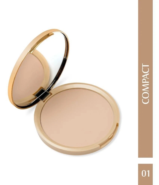 Glam21 HD Pan Cake Compact Powder 3-in-1 Foundation,Compact, & Concealer Matte Finish 12gm Shade-A1