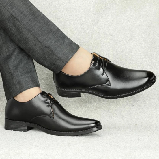 WUGO::Latest Gorgeous Men Formal Shoes|Black Derby Shoes|Office Shoes For Mens & Boys (Free Home Delivery)