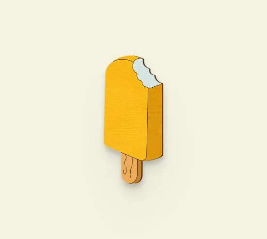 Mango Ice Cream Magnet-0.9 x 2 in