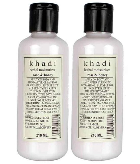 Khadi Rose And Honey Herbal Moisturiser(210ml*2)