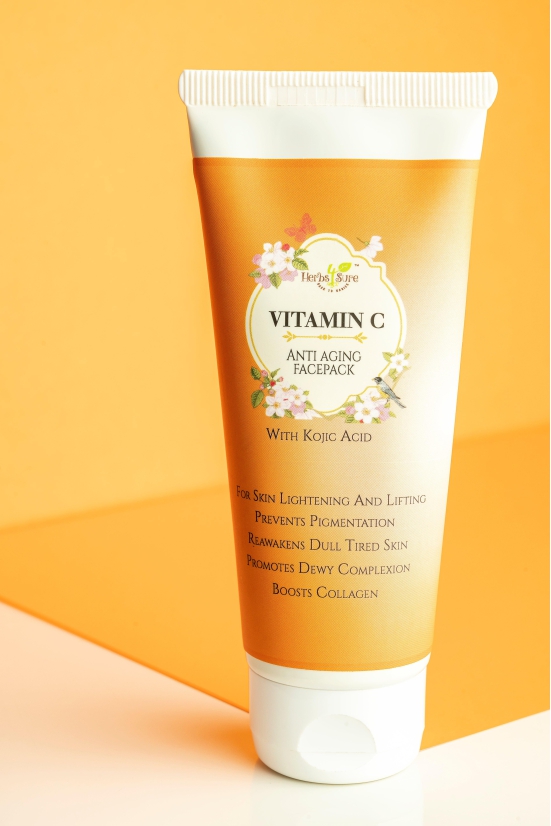 VITAMIN C FACEPACK with KOJIC ACID- ANTI AGING SKIN TIGHTENING & BRIGHTENING SKIN DETOX