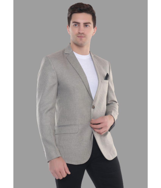 DKGF Fashion - Beige Polyester Regular Fit Men's Blazer ( Pack of 1 ) - None