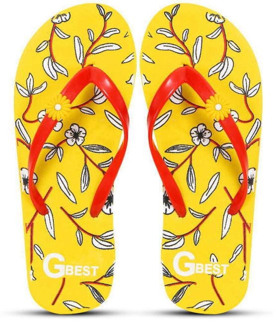 G Best - Yellow Women''s Flip Flop - None